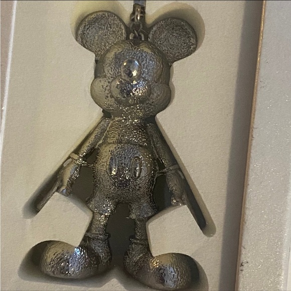 BaubleBar x Disney Silver Mickey Mouse Bag Charm Keychain - Picture 4 of 6